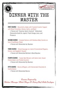 “Dinner with the Master” – 5 Courses with Watershed Master Distiller Aaron Harris